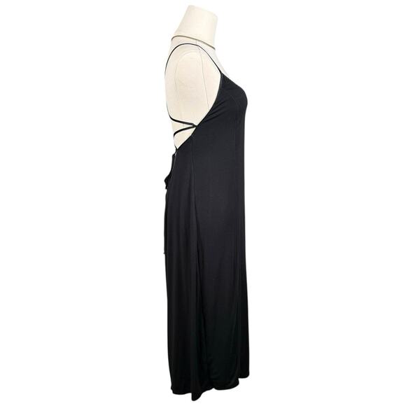 Victoria’s Secret Black Modal Slip Dress Crisscross Ballet Chemise Nightgown  XL - Picture 5 of 8